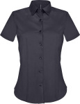 Kariban – Pflegeleichte Damen Kurzarm Stretch Bluse besticken und bedrucken lassen