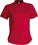 Kariban – Pflegeleichte Damen Kurzarm Popeline Bluse besticken und bedrucken lassen