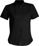 Kariban – Judith-Ladies Short Sleeve Easy Care Polycotton Poplin Shirt for embroidery and printing