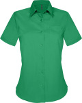 Kariban – Judith-Ladies Short Sleeve Easy Care Polycotton Poplin Shirt for embroidery and printing