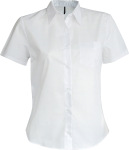 Kariban – Judith-Ladies Short Sleeve Easy Care Polycotton Poplin Shirt for embroidery and printing
