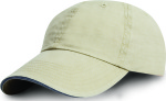 Result – Washed Sandwich Peak Cap for embroidery