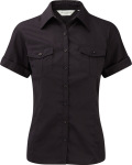 Russell – Bluse mit krempelbaren kurzen Ärmeln zum besticken und bedrucken