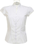 Kustom Kit – Poplin Contintental Blouse Mandarin Collar Cap Sleeve hímzéshez és nyomtatáshoz