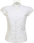 Kustom Kit – Poplin Contintental Blouse Mandarin Collar Cap Sleeve for embroidery and printing