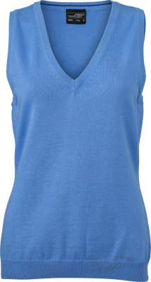 James & Nicholson - Damen V-Neck Pullunder (glacier-blue)