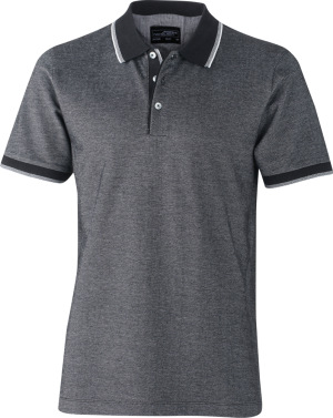 James & Nicholson - Men's Piqué Polo bicolor (black/white)