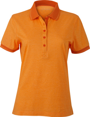 James & Nicholson - Ladies' Jersey Heather Polo (orange-melange/dark-orange)