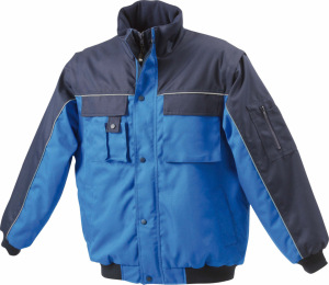 James & Nicholson - Workwear Jacket with Zip-Off Sleeves (royal/navy)