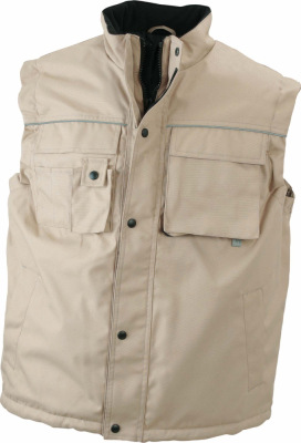 James & Nicholson - Workwear Vest (stone)