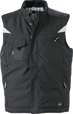 James & Nicholson - Workwear Winter Softshell Vest (black/black)