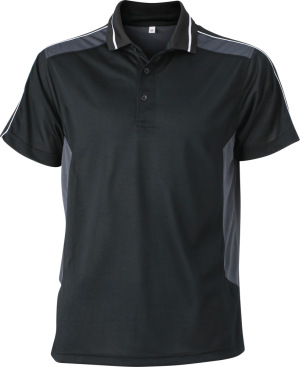 James & Nicholson - Herren Workwear Piqué Polo (black/carbon)