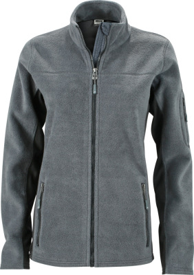 James & Nicholson - Ladies‘ Workwear Microfleece Jacket (carbon/black)