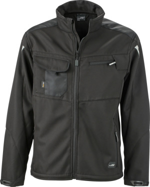 James & Nicholson - Workwear Sommer Softshell Jacke (black/black)