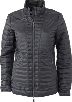 James & Nicholson - Damen Lightweight Jacke (black/silver)