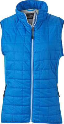 James & Nicholson - Ladies‘ Hybrid Gilet (cobalt/silver)