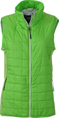 James & Nicholson - Ladies‘ Hybrid Gilet (spring-green/silver)