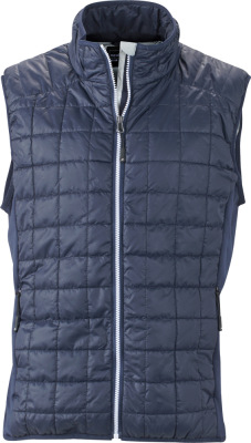 James & Nicholson - Men‘s Hybrid Gilet (navy/silver)