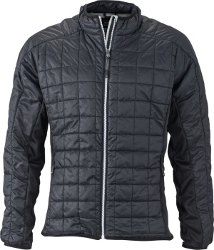 James & Nicholson - Herren Hybrid Jacke (black/silver)