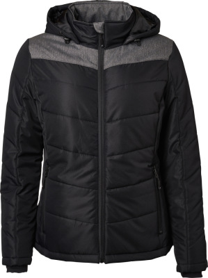 James & Nicholson - Ladies' Winter Jacket (black/anthracite melange)