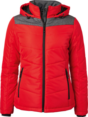 James & Nicholson - Ladies' Winter Jacket (red/anthracite melange)