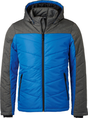 James & Nicholson - Men's Winter Jacket (royal/ ​anthracite melange)