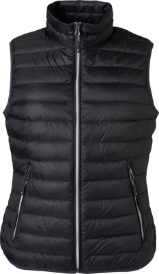 James & Nicholson - Damen Daunen Bodywarmer (black/silver)