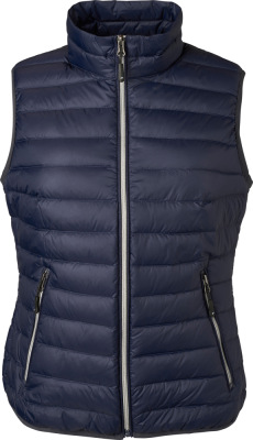 James & Nicholson - Damen Daunen Bodywarmer (navy/silver)