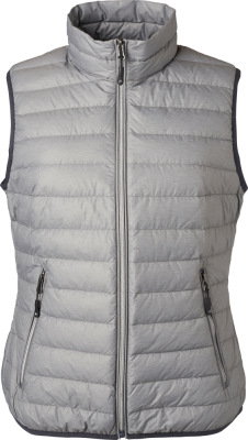James & Nicholson - Ladies' Down Vest (silver melange/graphite)