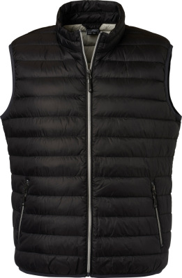 James & Nicholson - Herren Daunen Bodywarmer (black/silver)