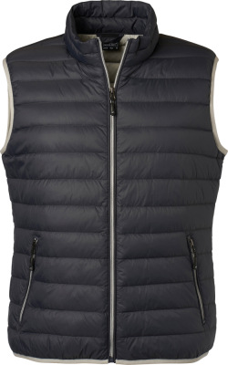 James & Nicholson - Herren Daunen Bodywarmer (graphite/silver)