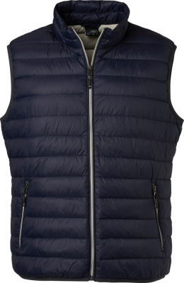 James & Nicholson - Men's Down Vest (navy/silver)