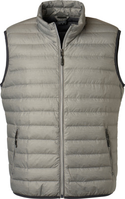 James & Nicholson - Men's Down Vest (silver melange/graphite)