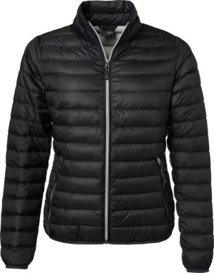 James & Nicholson - Damen Daunenjacke (black/silver)