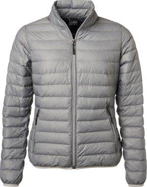 James & Nicholson - Damen Daunenjacke (silver melange/graphite)