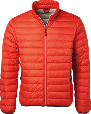 James & Nicholson - Men's Down Jacket (burnt orange/silver)