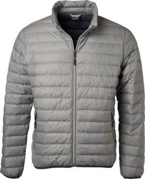 James & Nicholson - Men's Down Jacket (silver melange/graphite)