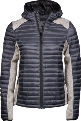 Tee Jays - Ladies' Crossover Jacket "Aspen" (space grey/grey melange)