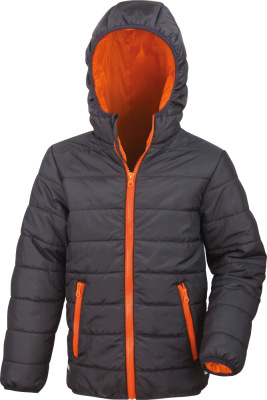 Result - Kids' Padded Jacket (black/ ​orange)