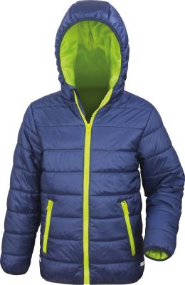 Result - Kids' Padded Jacket (navy/ ​lime)