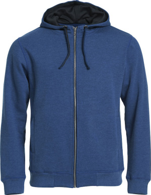 Clique - Classic Hoody Full Zip (blau meliert)