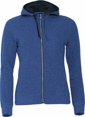 Clique - Classic Hoody Full Zip Ladies (blau meliert)