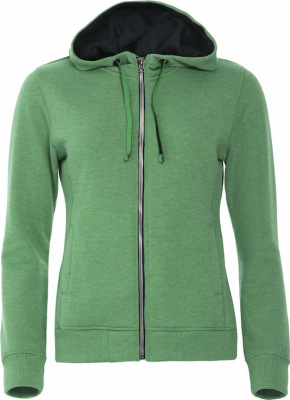 Clique - Classic Hoody Full Zip Ladies (grün meliert)