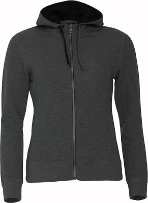 Clique - Classic Hoody Full Zip Ladies (anthrazit meliert)