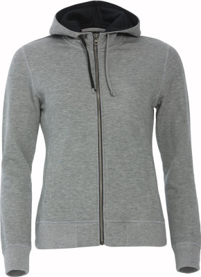 Clique - Classic Hoody Full Zip Ladies (grau meliert)