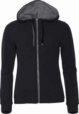 Clique - Classic Hoody Full Zip Ladies (schwarz)