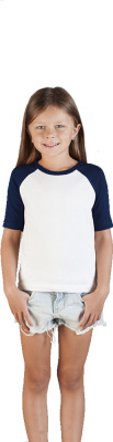 Promodoro - Kid‘s Raglan-T (white-navy)