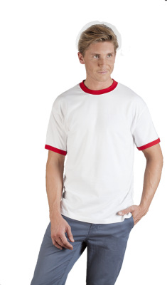 Promodoro - Men’s Contrast-T (white-red)