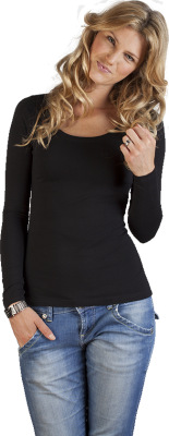 Promodoro - Women‘s Slim Fit-T LS (black)