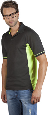 Promodoro - Men’s Function Contrast Polo (graphite-yellow)